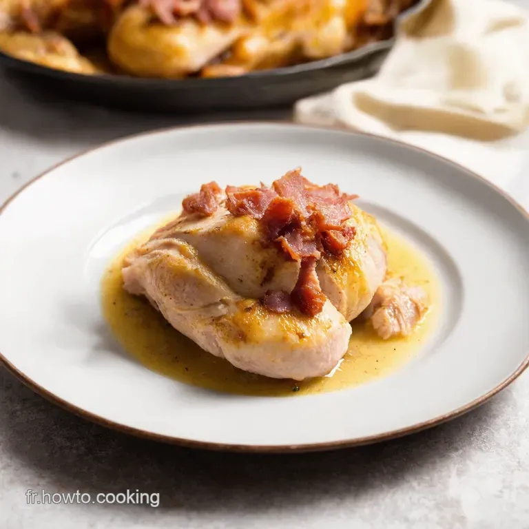 Poulet Cr&eacute;meux aux Lardons