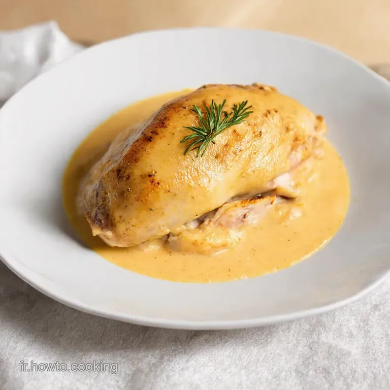 Poulet en Sauce Cr&egrave;meuse aux Champignons Le Classique Revisit&eacute;e
