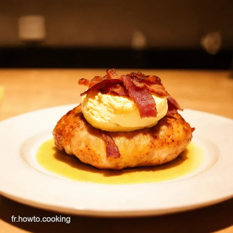 Poulet Vall&eacute;e Dauge Baconwrapped Chicken presentation