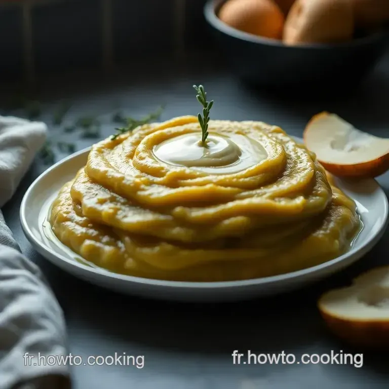 Pur&eacute;e De C&eacute;leri Rave Velout&eacute;e Au Beurre presentation