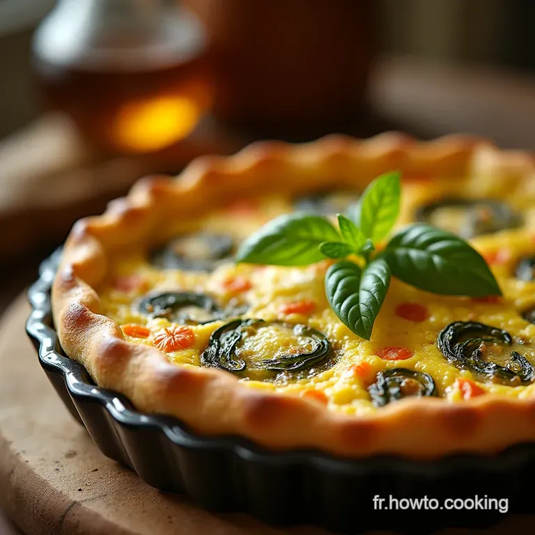 La Reine De L&eacute;t&eacute; Quiche Rustique Aux Courgettes Ch&egrave;vre Frais Et Thym presentation