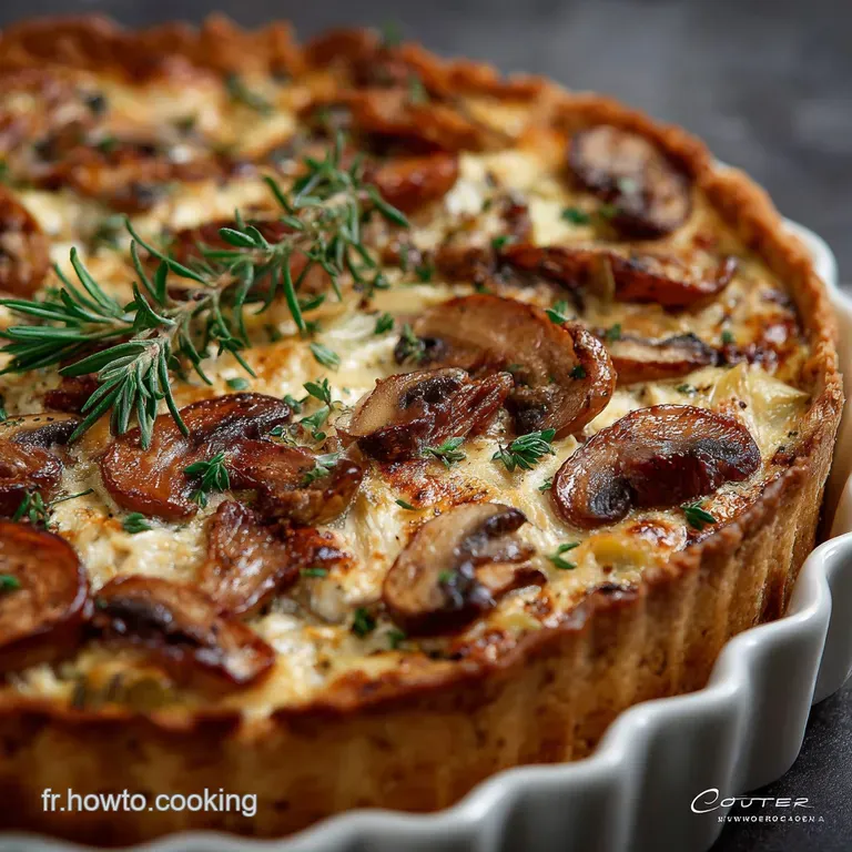 Quiche L&eacute;g&egrave;re aux Poireaux et aux Champignons La version saine et gourmande