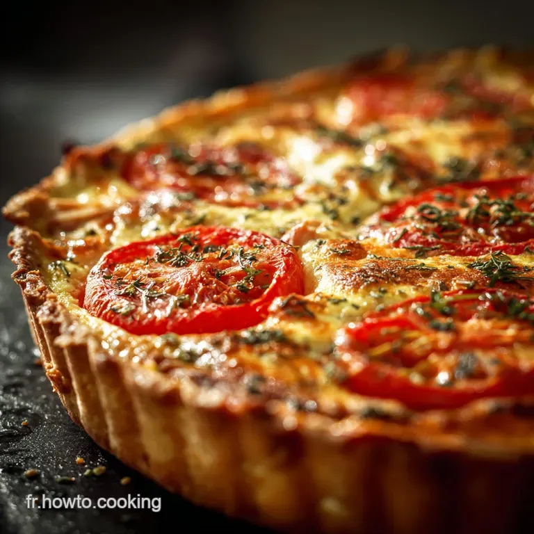 Quiche Sans P&acirc;te Au Thon Et &Agrave; La Tomate La Recette Rapide Et Moelleuse presentation