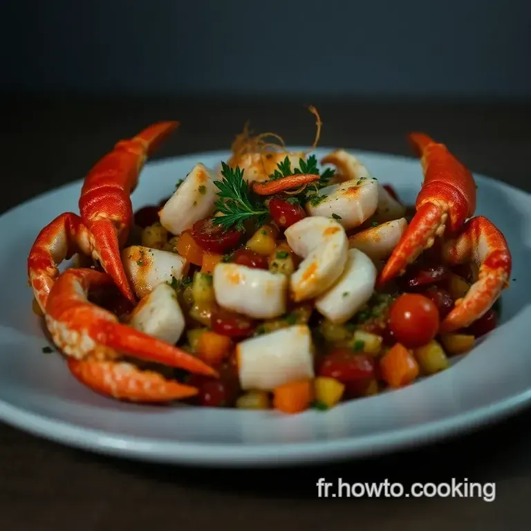 Rago&ucirc;t De King Crabe Aux Agrumes Et Herbes Fra&icirc;ches presentation