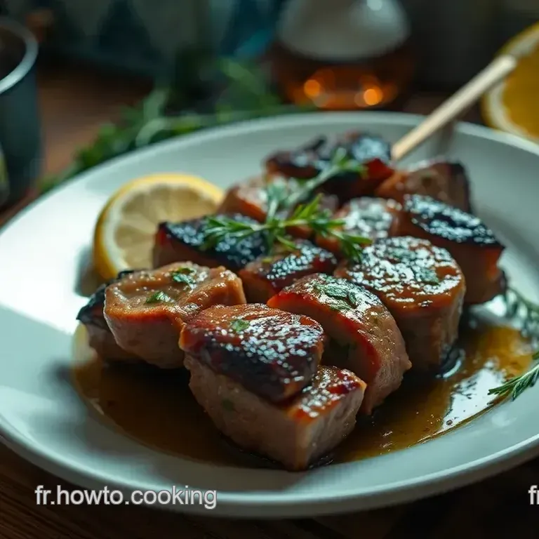 Recette : Brochette de B&oelig;uf &agrave; la Fran&ccedil;aise - Marinade Parfum&eacute;e et Grillade Parfaite