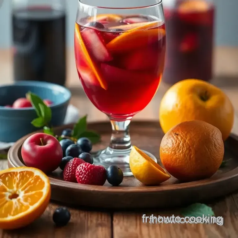 Recette Sangria Fruit&eacute;e Et Rafra&icirc;chissante presentation