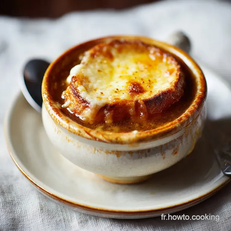 Recette Soupe Oignon Gratin&eacute;e Traditionnelle