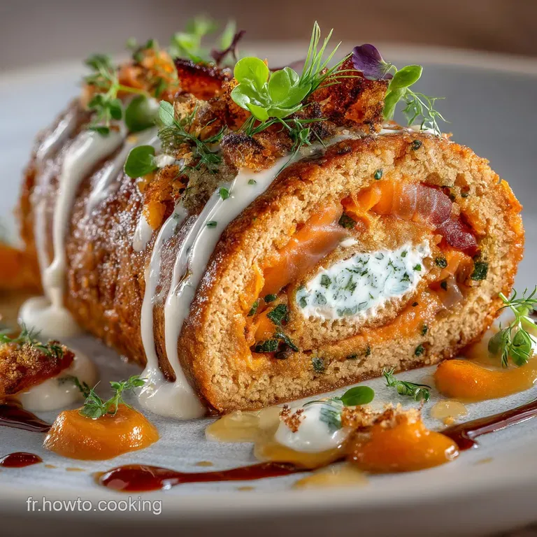 Roulade de Potimarron Saumon Fumé et Fromage Frais