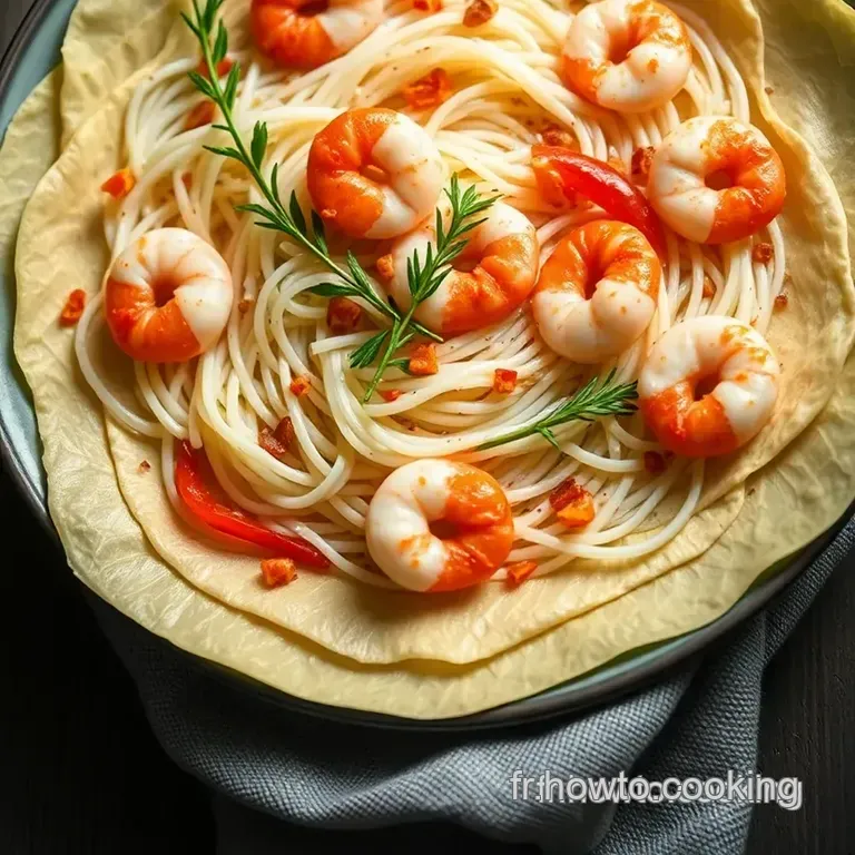 Rouleaux De Printemps Frais Aux Crevettes & L&eacute;gumes presentation