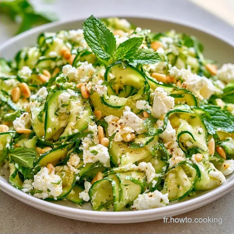 Salade Courgette Feta Menthe au Citron