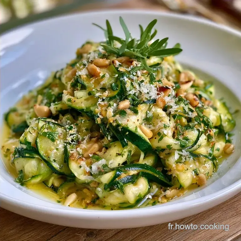 Salade De Courgettes Crues Croquantes au Parmesan