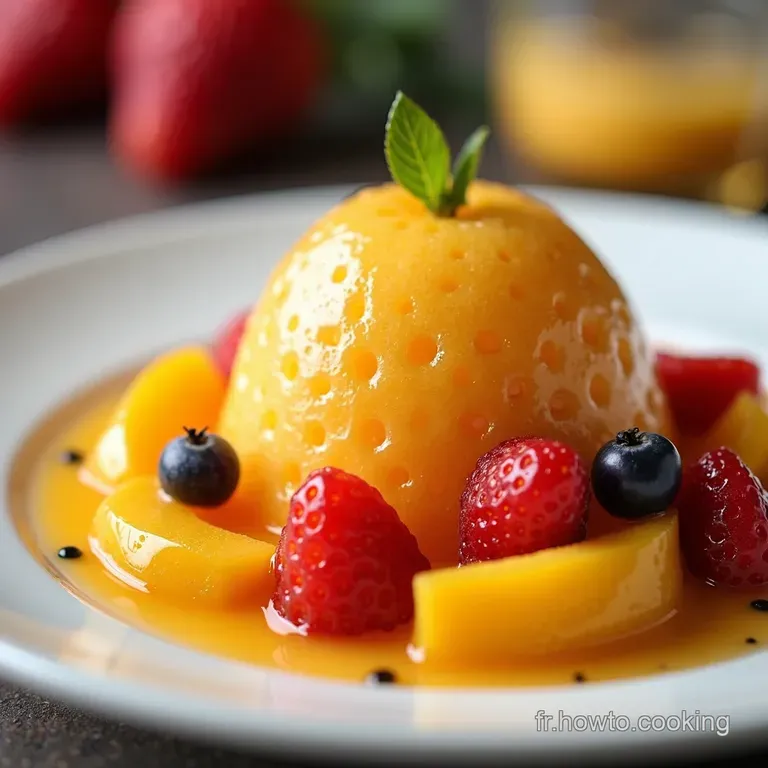 Salade de Fruits en Gel&eacute;e Un Baiser d&Eacute;t&eacute; dans une Coupe