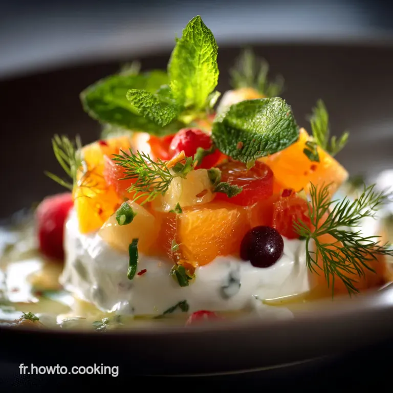 Salade D&eacute;tox &Agrave; La Sauce Au Yaourt : &Eacute;clat V&eacute;g&eacute;tarien Et Vinaigrette Cr&eacute;meuse presentation