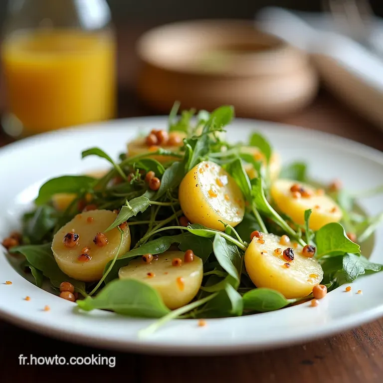 Salade Romanesco Pommes de Terre Tiède Vinaigrette Miel Noix