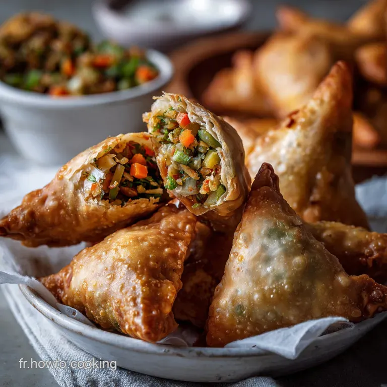 Samoussas aux L&eacute;gumes V&eacute;g&eacute;taux Croquants : La Recette