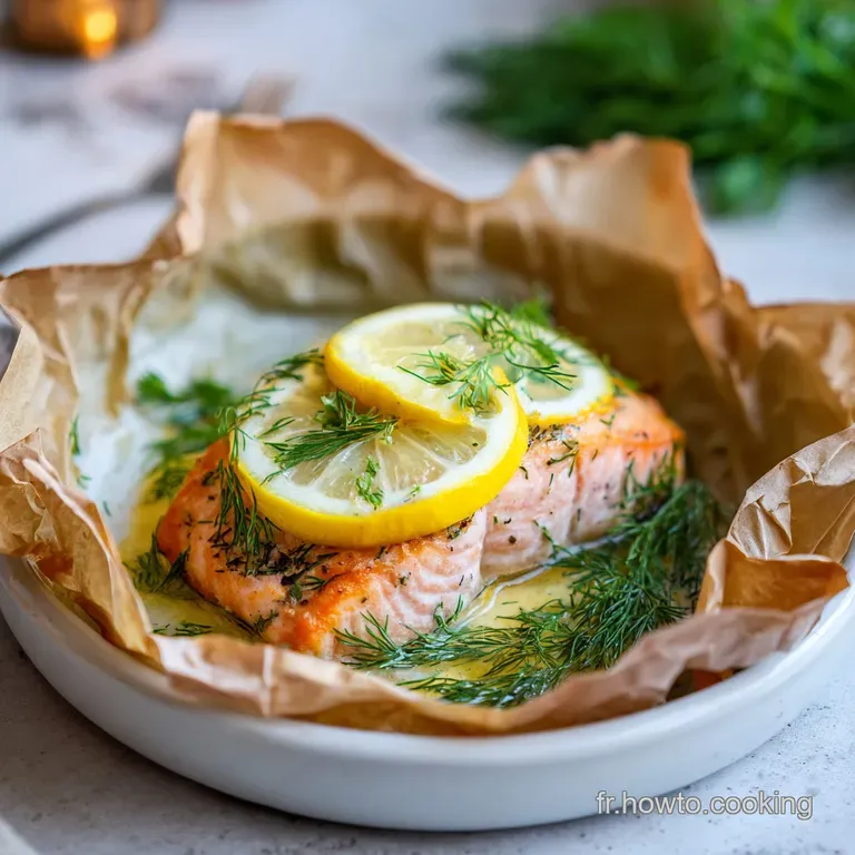 Papillote de Saumon au Citron et Aneth