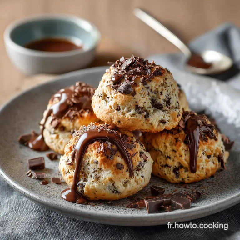 Les Scones Poids Plume Aux P&eacute;pites De Chocolat Noir presentation
