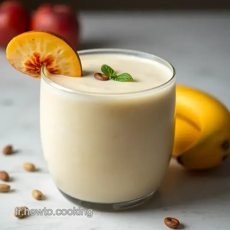 Smoothie P&ecirc;che Tropical : Douceur Et Fra&icirc;cheur Dans Un Verre presentation