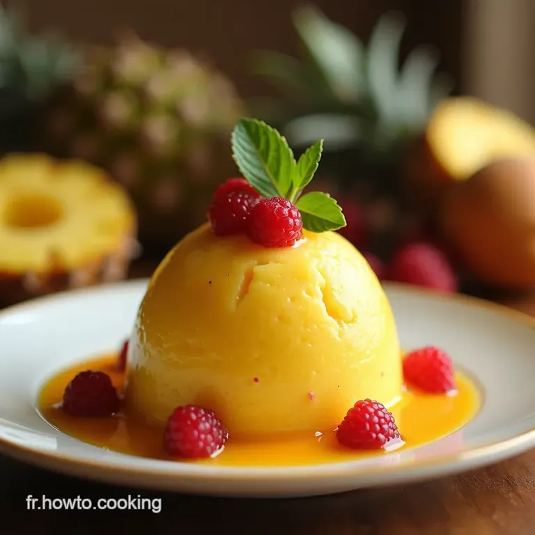 Sorbet Ananas Exotique L&eacute;ger Et Peu Sucr&eacute; presentation