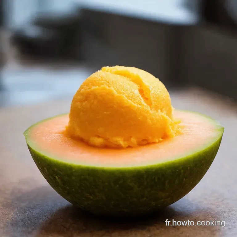 Sorbet Minute Au Melon Et Menthe presentation