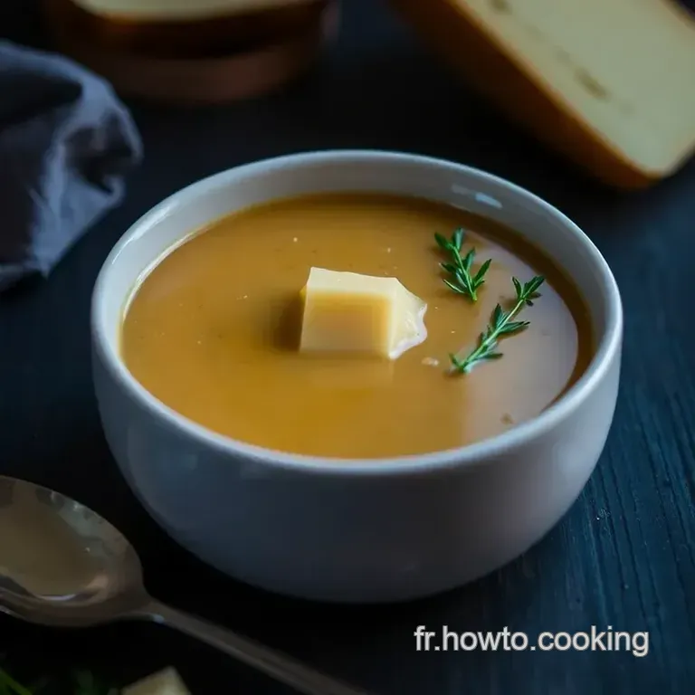 Soupe De Chou-Fleur R&ocirc;ti Au Cheddar Et &Agrave; L ail presentation