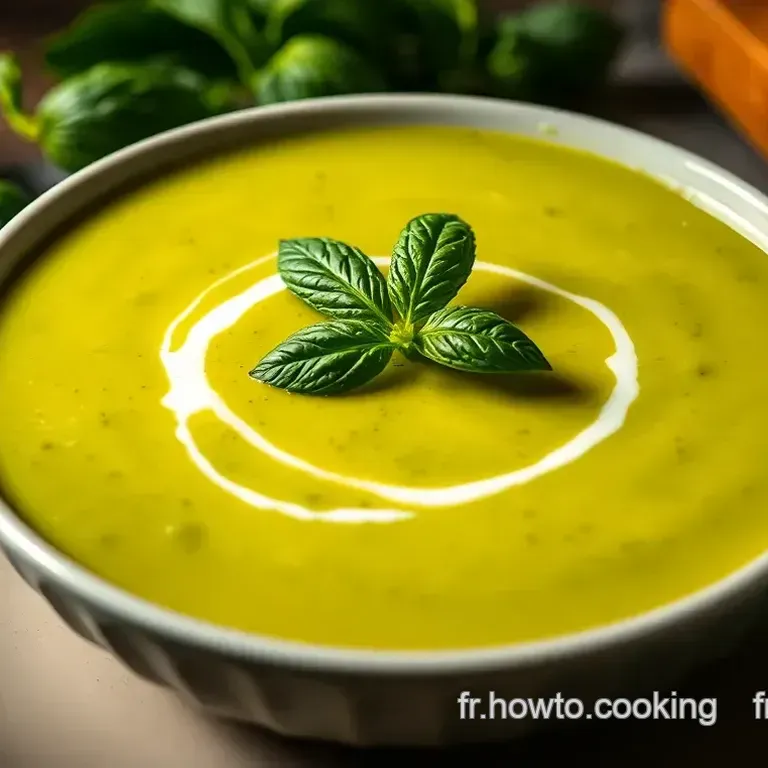 Soupe de Courgette Crémeuse au Basilic Frais