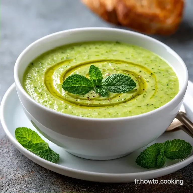Soupe Froide de Courgettes &agrave; la Menthe