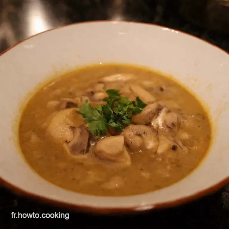 Soupe Onctueuse Aux Champignons Un Classique R&eacute;confortant presentation