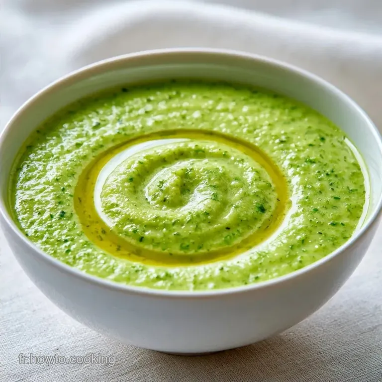 Soupe Originale Courgette &agrave; l Ail et Oignon