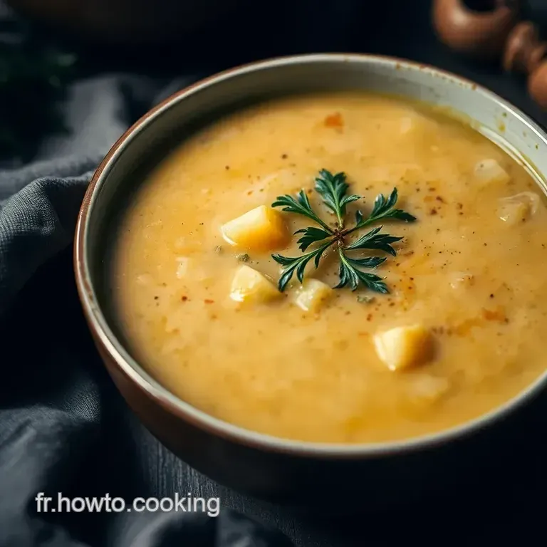 Soupe Velout&eacute;e De Patate Douce &Agrave; La Marocaine presentation