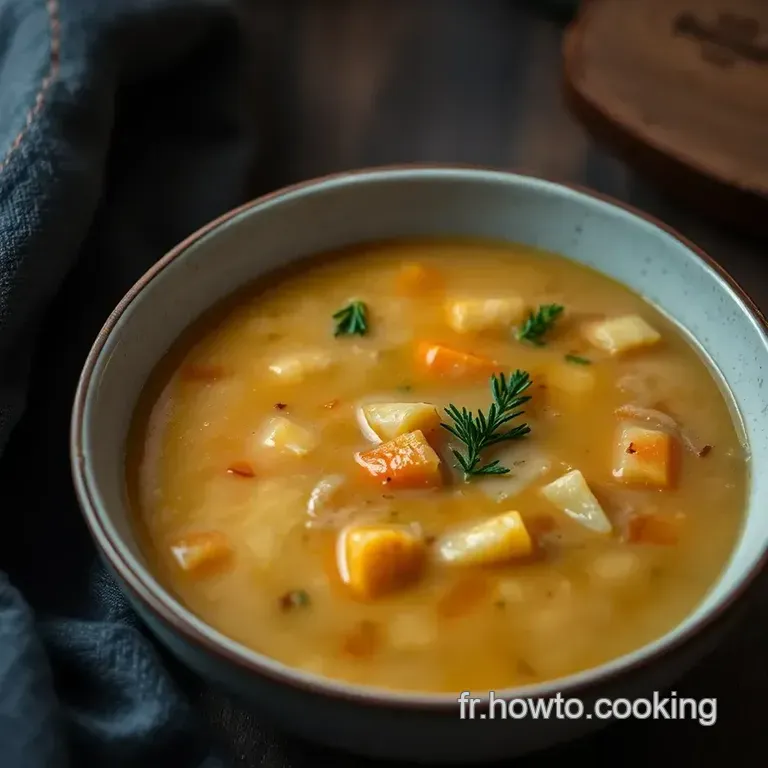 Soupe Velout&eacute;e De Topinambour Aux &Eacute;pices Douces presentation