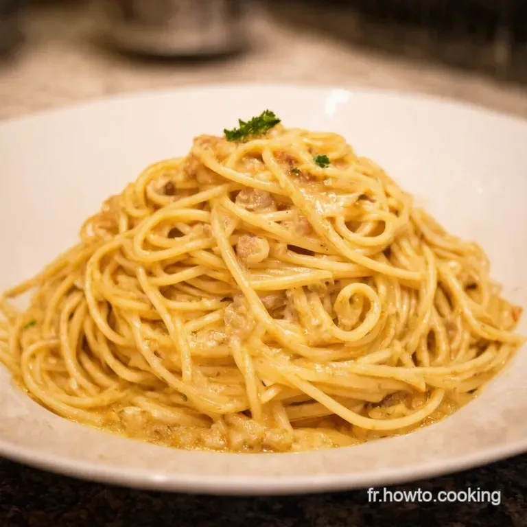 Spaghettis Carbonara Authentiques Le Go&ucirc;t De Rome &Agrave; Votre Table presentation