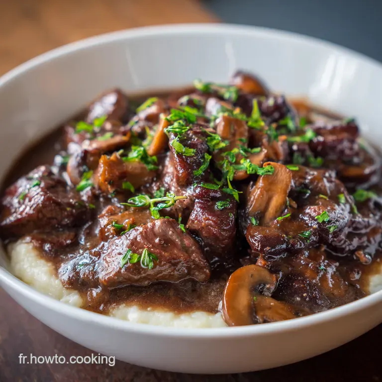 Steak Bourguignon: Un Classique Bistro Simplifié!