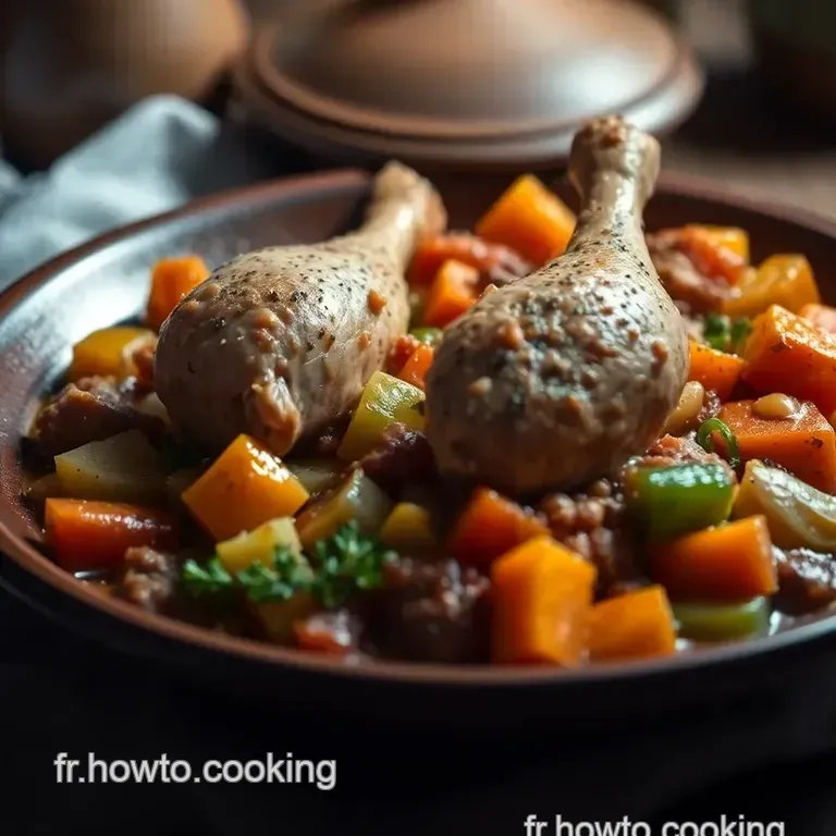 Tajine Magique : Poulet Aux L&eacute;gumes Et &Eacute;pices Du Maroc presentation