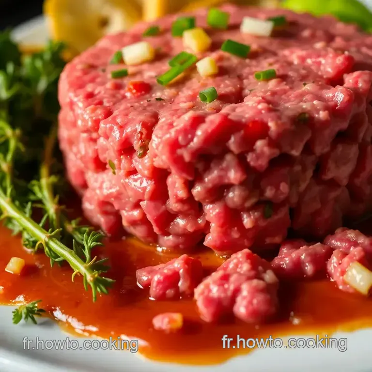 Tartare De B&oelig;uf Classique : Un D&eacute;lice Frais Et Savoureux presentation