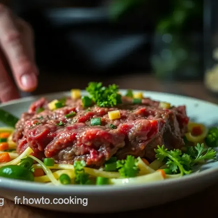 Tartare de B&oelig;uf Classique : Un D&eacute;lice Frais et Savoureux