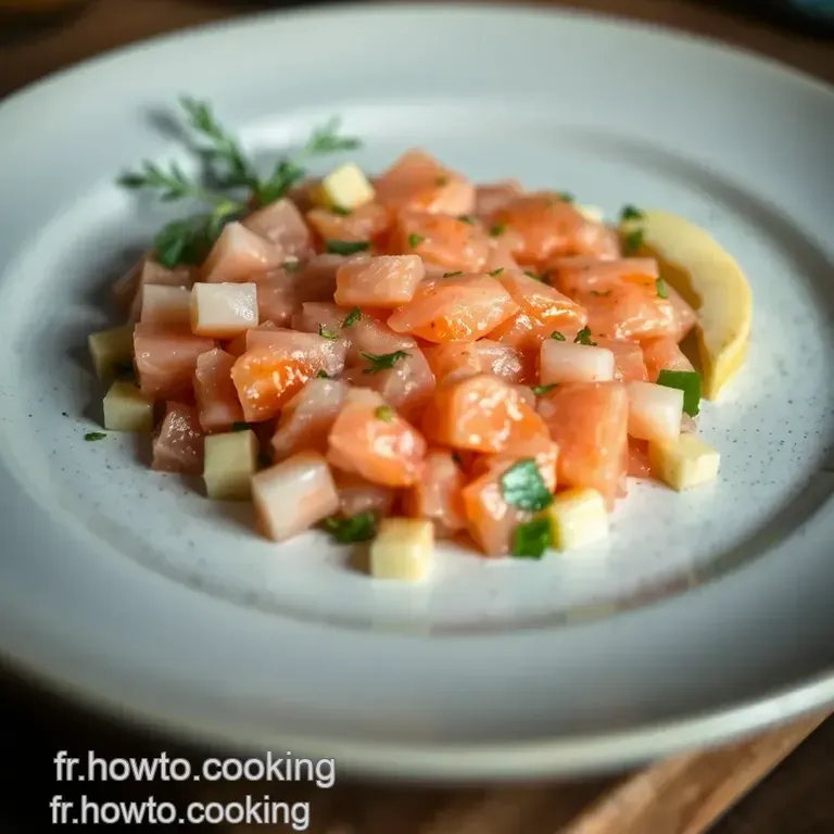 Tartare De Saumon Frais &Agrave; La Proven&ccedil;ale presentation