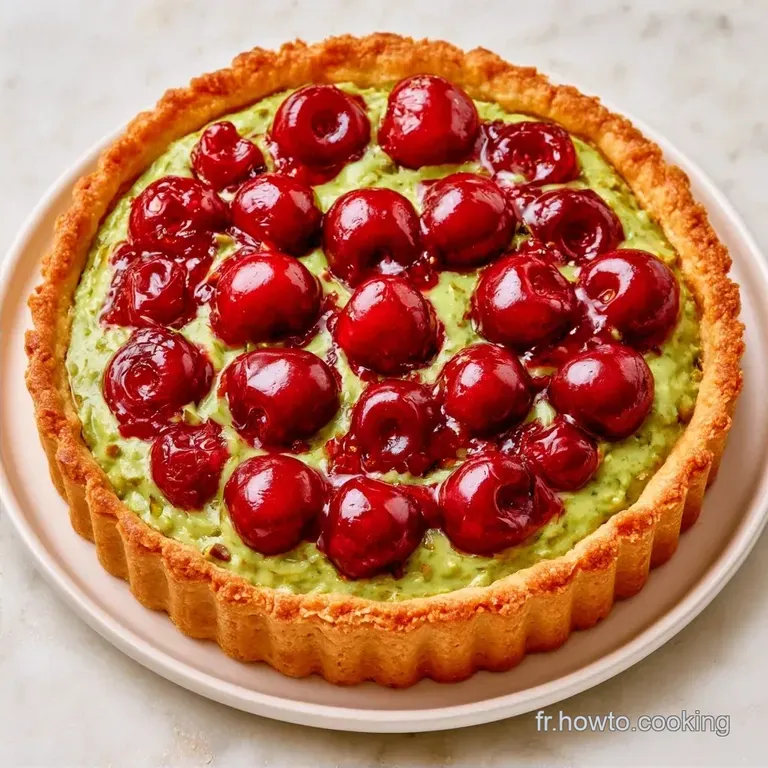 Tarte Aux Cerises Et Pistache Fa&ccedil;on Laurent Mariotte