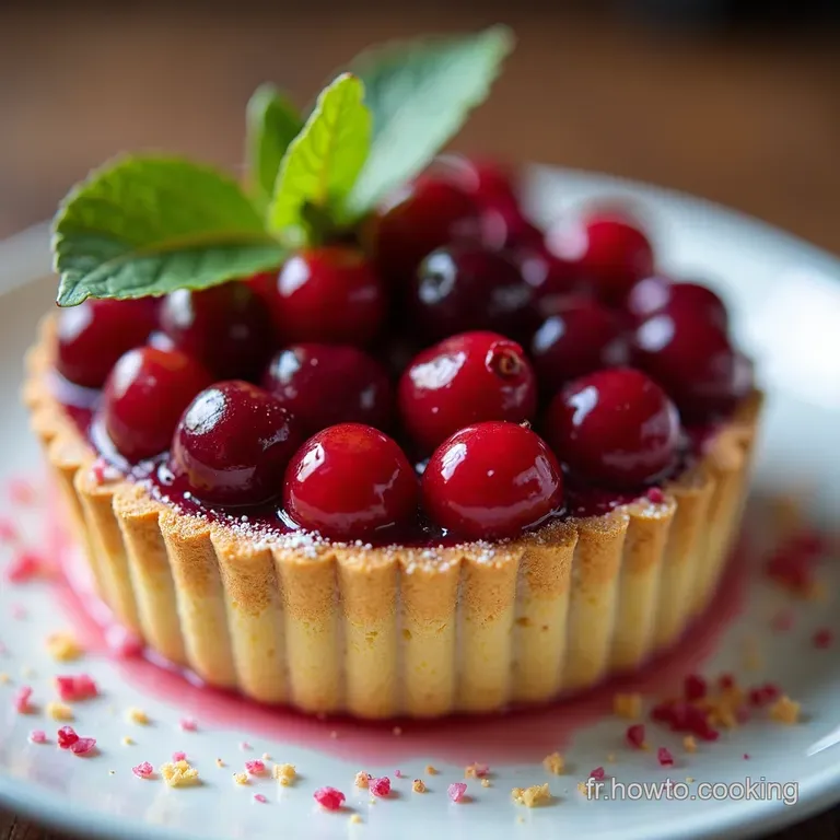 Tarte aux Cerises Maison Pâte Sablée et Frangipane Moelleuse