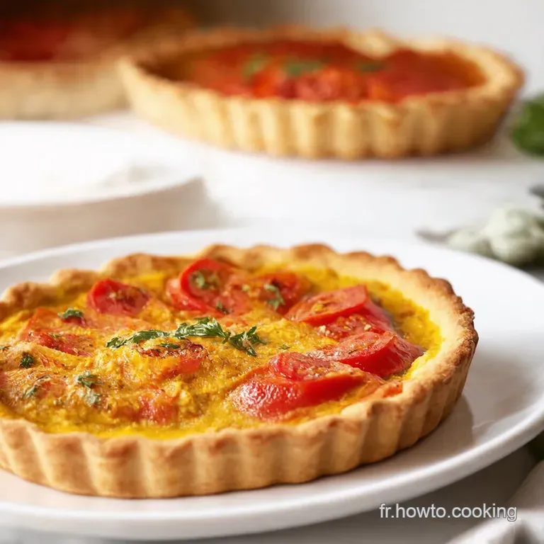 Tarte Fine &Agrave; La Tomate Et &Agrave; La Moutarde presentation