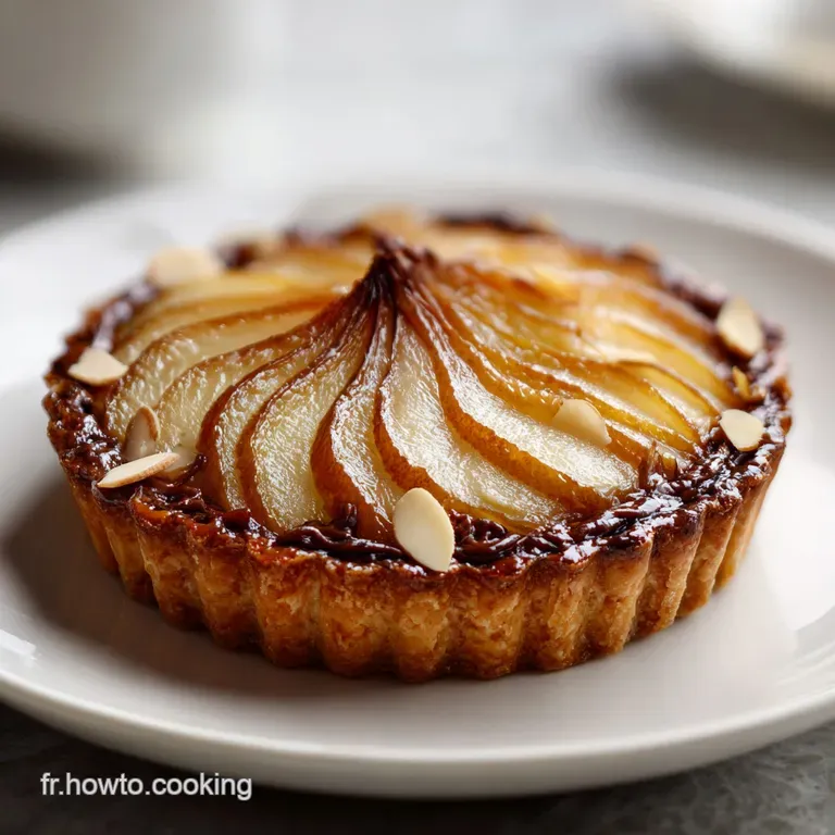 Tarte Poires Chocolat Amandes Croustillante