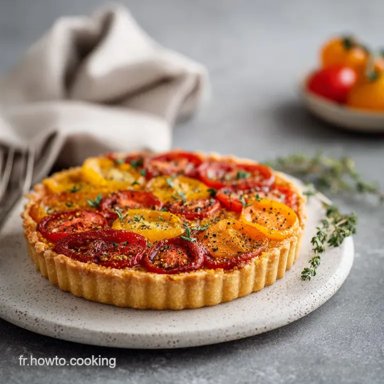 Tarte &Agrave; La Tomate Et &Agrave; La Moutarde : Le Classique Facile presentation