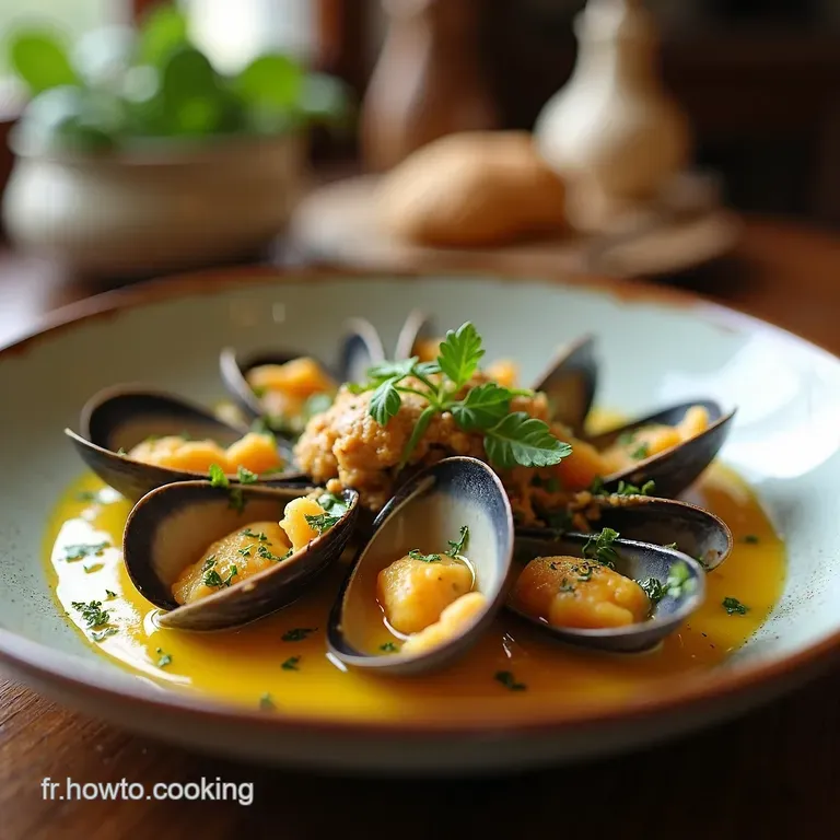 Tellines Fraîcheur Palourdes Vongole à la Provençale Infusées à lAil et au Pistou presentation