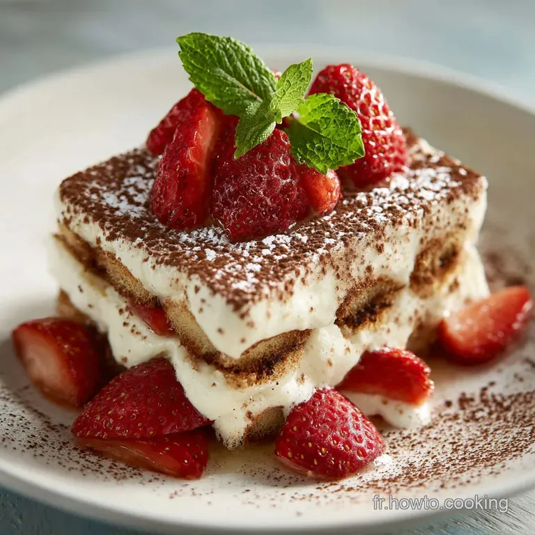 Tiramisu L&eacute;ger Aux Fraises Et Citron Vert Fra&icirc;cheur Printani&egrave;re presentation