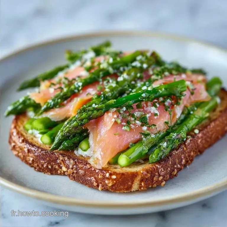 Toast Asperge Truite Fum&eacute;e: Croustillant et Frais