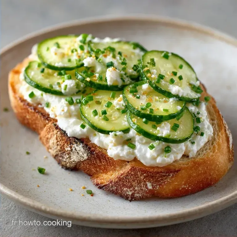 Toast Fromage Concombre: Pain Craquant et Fra&icirc;cheur