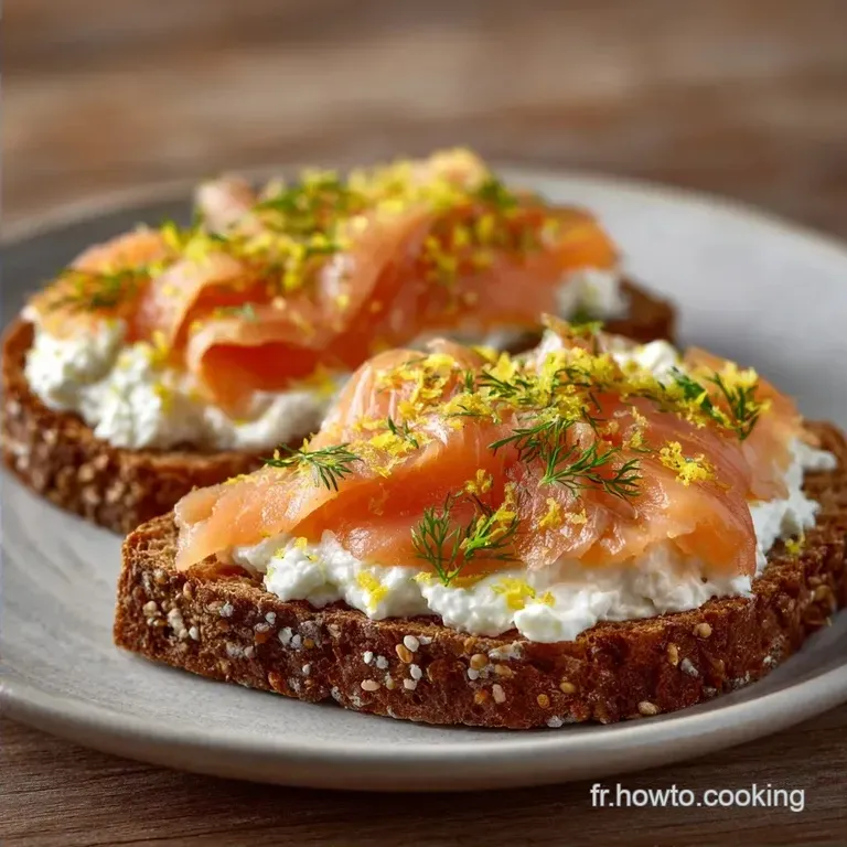 Toast Saumon Fum&eacute; Citron: Croquant et Frais