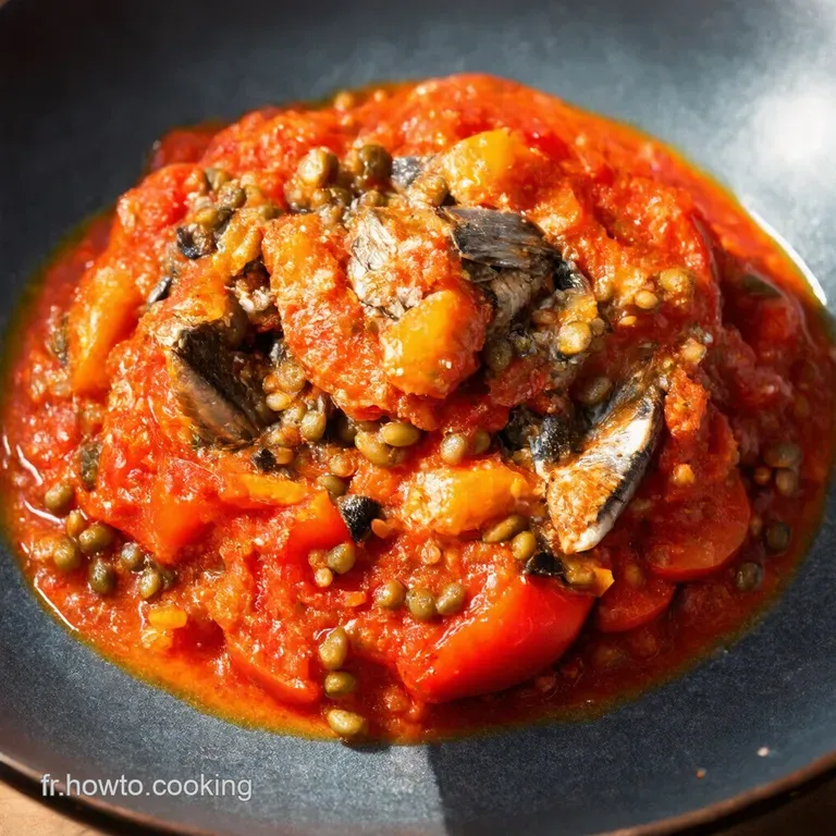 Tomates Farcies &agrave; la Sardine et aux Lentilles
