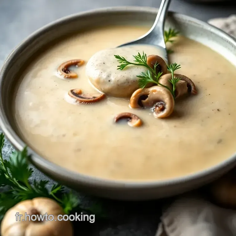 Velout&eacute; De Champignons: Un D&eacute;lice Cr&eacute;meux presentation