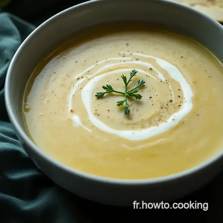 Velout&eacute; De Courgettes &Eacute;pic&eacute; Avec Fines Herbes presentation